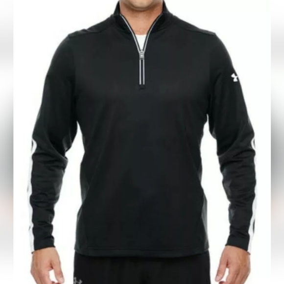New Under Armour Men's 4XL Black Qualifier 1/4 Zip Pullover Long Sleeve ColdGear - Picture 1 of 5